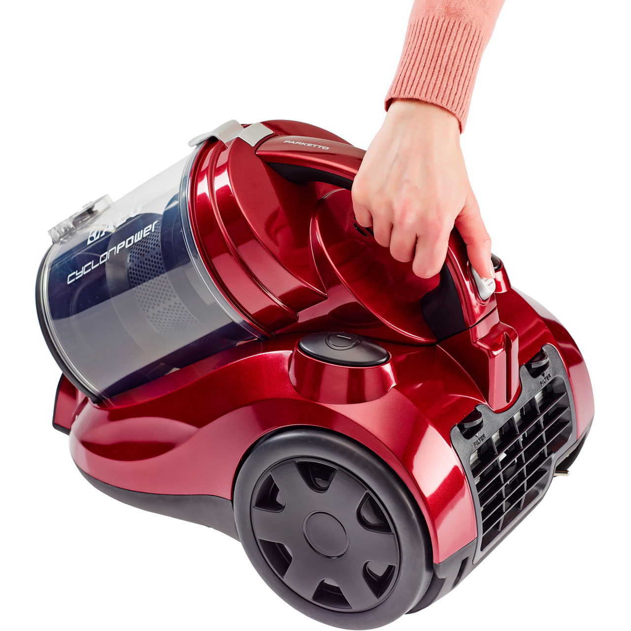 CyclonClean All Floor Bagless Cylinder Vacuum Cleaner Red – IIPPY